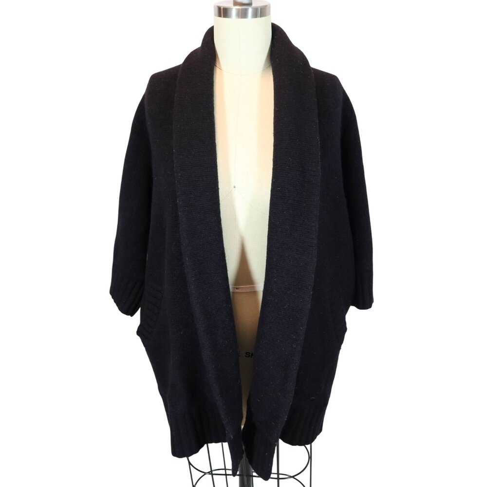 POLO RALPH LAUREN Chunky Oversize Merino Wool Cashmere Open Cardigan Sweater XS - Picture 1 of 6